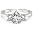 thumbnail image 4 of IGI Certified 4 Carat Pear Shape Lab Grown Diamond Engagement Ring | 14K White Gold | Intricacy Three Stone Lab Diamond Ring | FG-VS1-VS2 Quality Friendly Diamonds, 4 of 6