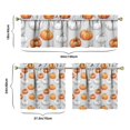 thumbnail image 6 of Fall Kitchen Curtains 24 Inch Short - 3 Panel Set, Autumn Harvest Print, Rod Pocket Window Treatment for Thanksgiving, Farmhouse, Cafe, Living Room - Machine Washable, 6 of 6