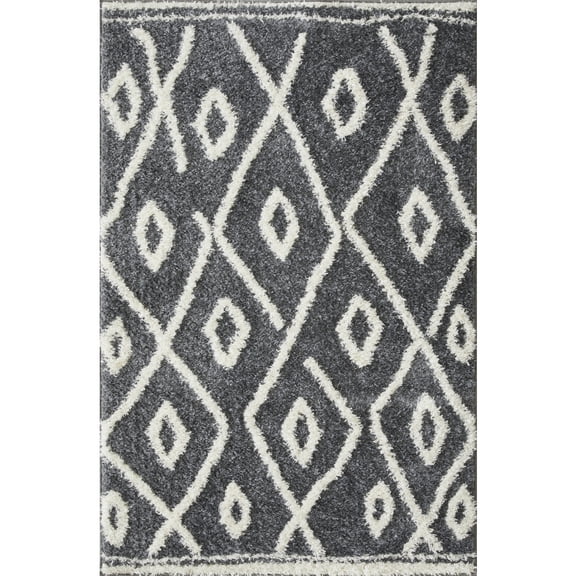 Loomaknoti Vemoa Avonako 4' x 6' Blue Geometric Indoor Area Rug