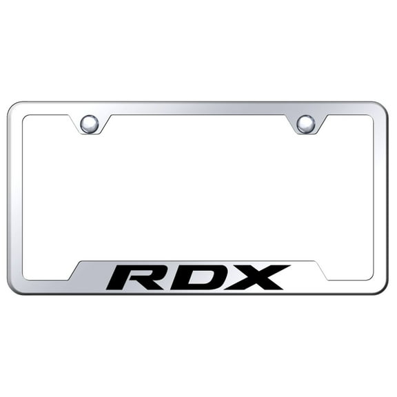Acura RDX Laser Etched Logo Cut-Out License Plate Frame (Chrome)