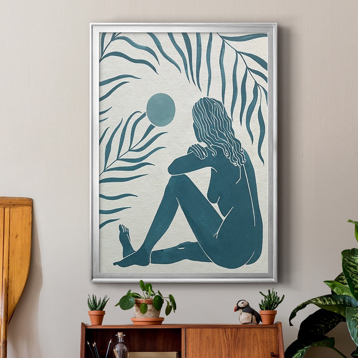 Moon Gazer II Premium Framed Print, in Gold, Black, or Silver - Ready to Hang