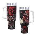 thumbnail image 3 of Lsque The Binding of Isaac Pattern 40 OZ Ice Bully Cup with Handle and Straw, Double Wall Stainless Steel Tumbler Travel Coffee Cup with Lid for Christmas Present, 3 of 8