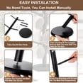 thumbnail image 4 of Bamboo Coffee Mug Tree, Mug Rack, Coffee Cup Holder, Thicker Wooden Base Coffee Cup Holder Stand for Counter, Countertop Organizer, Mug Rack with 6 Hooks, Black, 4 of 5