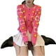 thumbnail image 5 of Txlixc Suéter floral de ganchillo femenino, cardigan de botón de manga larga, negro / beige / rosa Txlixc  moda, 5 of 8