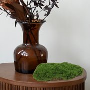 Hemoton 4pcs Artificial Moss Rocks Decorative Faux Green Covered Stones for Indoor Plants Terrariums Decor