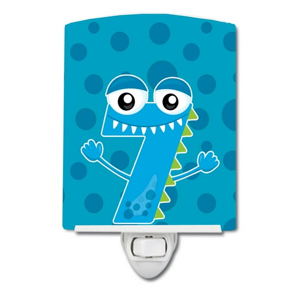 Caroline's Treasures BB8857CNL Monster Month 7 Ceramic Night Light, 6x4x3", multicolor