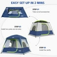 thumbnail image 5 of UNP 4-Person Tent, Portable Cabin Tent, Camping Tent 4-Person Easy Set Up, Waterproof with Top Rainfly for Outdoor Camping/Hiking, 5 of 6