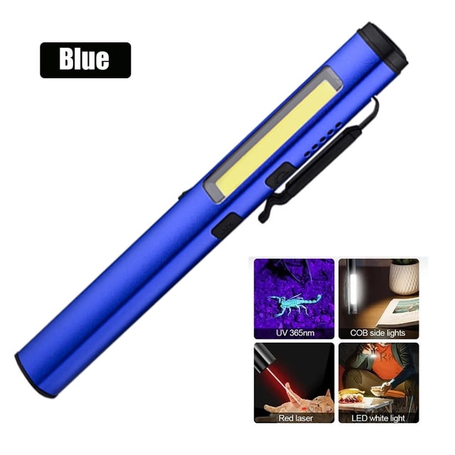 From Xiao Bei strict selection Mini 4in1 USB Rechargeable LED Flashlights Portable Pocket Pen Clip light for Work Emergency Outdoors Waterproof Lantern Magnet
