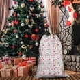 thumbnail image 5 of Christmas Bags Drawstring,Pink Christmas Santa and Penguin Pattern Large Xmas Christmas Gift Bags,Reusable for Xmas and New Year Party Favors and Supplies,27.6" X 19.7", 5 of 6