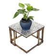 thumbnail image 5 of 14.5 In. Granite Marble Black/ Gold Plant Stand, 5 of 5