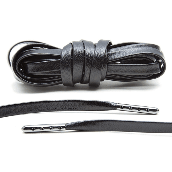 Black leather laces deals