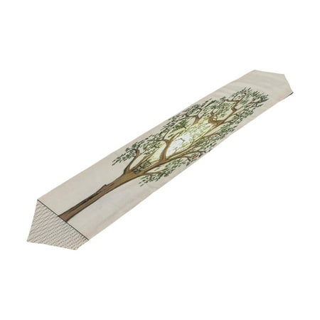

POPCreation Tree Table Runner Table Top Decoration Home Decor 13x90 inches