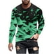 thumbnail image 2 of Blusas y camisas de manga larga con cuello redondo para hombre, blusa informal de manga larga con cuello redondo y estampado de rayas, blusa de poliéster para hombre, 2 of 5