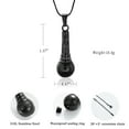 thumbnail image 2 of Cremation Jewelry Microphone Urn Pendant Necklace with Note Stainless Steel Headphone Keepsake Memorial Ash Jewelry(Black), 2 of 7