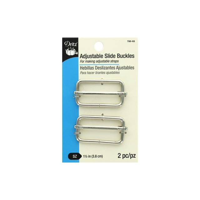 78065 DRITZ ADUST SLIDE BUCKLES 1 5 NICKEL 2PC