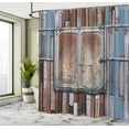 thumbnail image 5 of Ambesonne Rustic Shower Curtain, Ship Door Sea Marine, 69"Wx84"L, Blue Brown and White, 5 of 5