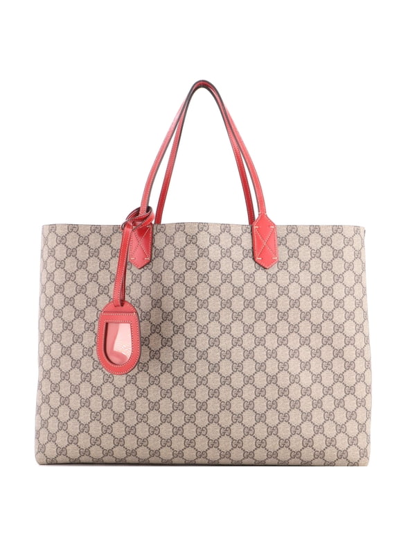Pre-Owned Reversible Tote GG Print Leather Large By Rebag