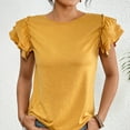 thumbnail image 1 of mfyjkho Tops Para Salir Para Mujer, Top Holgado De Cuello Redondo Y Manga Corta Para Mujer, Camiseta De Manga Corta Con Cuello En V Tops Para Hacer Ejercicio Para Mujer M, 1 of 6