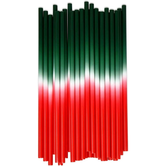 Plastic Christmas Straws Disposable