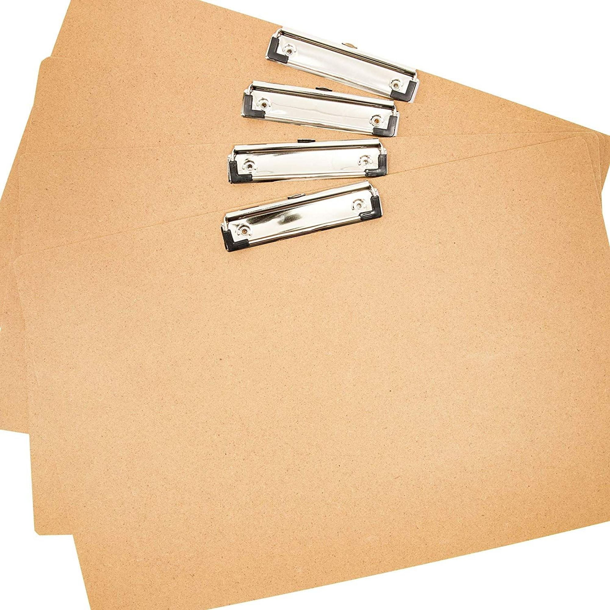 4 Pack Large Landscape Horizontal Clipboard with Low Profile Clip and