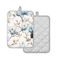 thumbnail image 2 of Beautiful Blue Magnolias Oven Mitts Pot Holders 2 pcs Heat Resistant for Kitchen Baking Grilling, 2 of 7