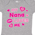 thumbnail image 4 of Inktastic Valentine's Day My Nana Loves Me Hearts and Lips Boys or Girls Baby Bodysuit, 4 of 5