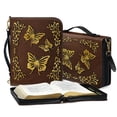 thumbnail image 2 of Kuiaobaty Butterfly Print Bible Cover for Women Men, I am Fearfully & Wonderfully PU Leather Book Case Church Bible Protective with Handle, Lightweight Bible Carrying Case with Shoulder Strap, XL, 2 of 7