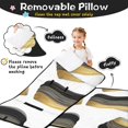 thumbnail image 3 of Grey and Gold Marble Pattern Teens Toddler Nap Mat with Pillow, Sleeping Mat Bag for Preschool Daycare 60"x20", 3 of 6