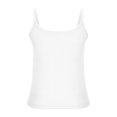 thumbnail image 6 of Pincandy Women's Fashionable And Sexy Camisole Round Neck Solid Color Basic Double Lined Scoop Neck Tank Tops Adjustable Cami Tank Summer Sleeveless Tops,White,L, 6 of 6