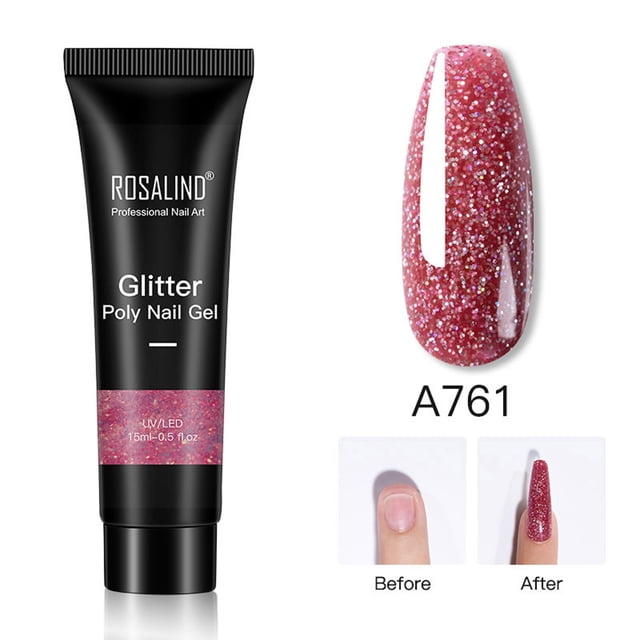 EGNMCR ROSALIND Glitter Pearlescent Extender 15ml Crystal Nail Gel Extender Extension fluid