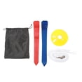 thumbnail image 2 of Juego de banderas y cinturones de fútbol con bandera para niños, adolescentes, adultos, entrenamiento en interiores y exteriores, rojo y azul, 2 of 14
