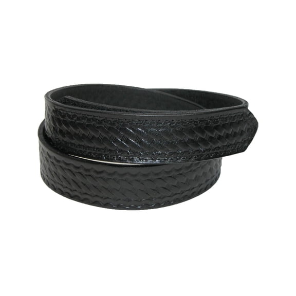 Men's Leather Basketweave Hook and Loop Mechanics Belt