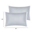 thumbnail image 4 of REGALWOVEN Pillow Cases Set of 2, Soft Satin Polyester Cooling Pillow Covers with Envelope Closure Gray White Queen, 4 of 7