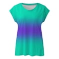 thumbnail image 2 of T Shirts For Women Womens Tops Hat Sleeve Vest V Neck Printed Casual Loose Top T Shirt, 2 of 6