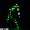 thumbnail image 2 of Glowneon Frog With Sword Neon Sign, Frog Led Sign, Decor Gift For Kid, 2 of 5