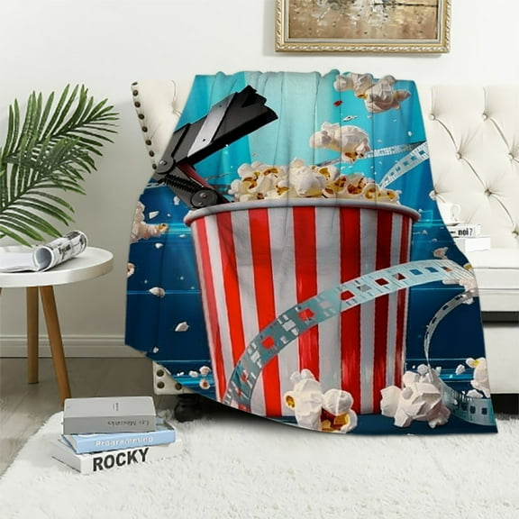 BCIIG Movie Night Warm Lightweight Blanket Soft Fleece Blankets Throw Blanket Living Rooms Sofa Decor Cow Gifts All Seasons Excellent Hand Feel Blanket for All Seasons 40x50in
