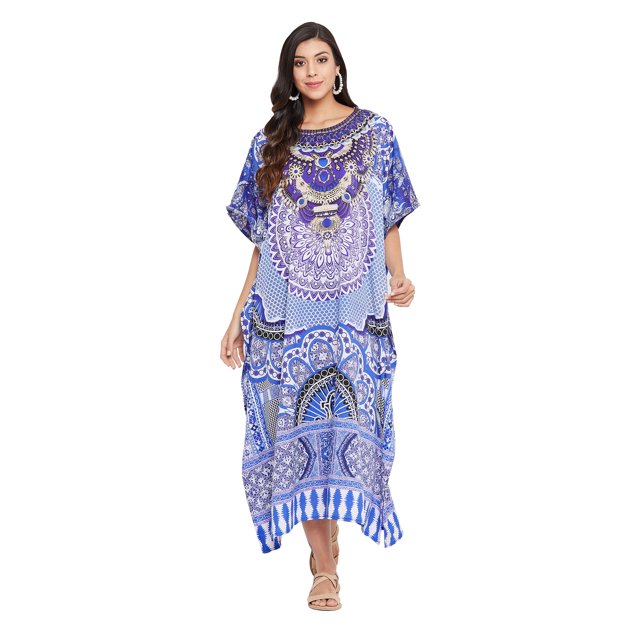 Caftans pour Femmes Longue Maxi Grande Taille Robe Caftans Manches 3/4 Robes pour Dames Filles en Ligne