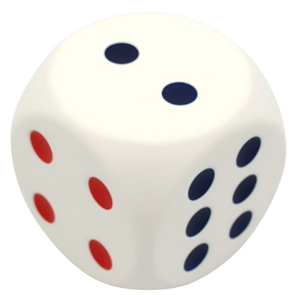 BESTSKY 8cm Soft PU Sponge Giant White Classic Dice
