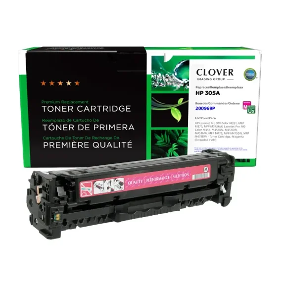 Remanufactured Clover Imaging Extended Yield Magenta Toner Cartridge compatible with HP CE413A