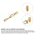 thumbnail image 3 of Uxcell 20 Sets Leather Cord End Caps Fit 3.3mm Cords, Light Golden, 3 of 7