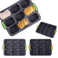 thumbnail image 2 of Molde de silicona para baguette, bandeja antiadherente para hornear pan, resistente a altas temperaturas, accesorios de cocina para hornear, 2 of 8