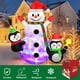 thumbnail image 5 of Muñeco de nieve inflable navideño Danxilu con pingüinos de 180 cm con LED, 5 of 7