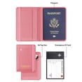 thumbnail image 2 of Funda para pasaporte Stouchi AirTag con ranura RFID, piel rosa, 2 of 7