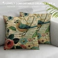 thumbnail image 3 of Orinice  Throw Pillow Covers Victorian Bird Paris French Botanical Rose Cushion Pillow Case Home Decor Pillowcase  White, 3 of 5