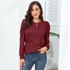 thumbnail image 1 of Sudadera de manga larga, sudadera de cuello redondo para mujer, sudadera de cuello redondo de moda, sudadera con mangas abullonadas, rendimiento comprobado, 1 of 5