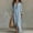 Light Blue, variant on Wovilon Women's Maxi Shirt Dresses, Casual Button Down Long Tunic Tops with Front Slit, Loose Fit Roll-Up Sleeve Solid Color Beach Cover Up Dress, Lightweight Summer Vacation Wear