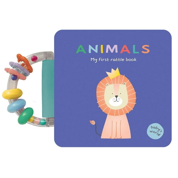 Baby's World Animals: My First Rattle Book: Board Book with Rattle Handle (Board Book)