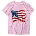 thumbnail image 2 of Danhjin Plus Size Americans Flag T Shirt Women 4th of July Shirts Raglan Short Sleeve Patriotic Tee Topss, 2 of 4