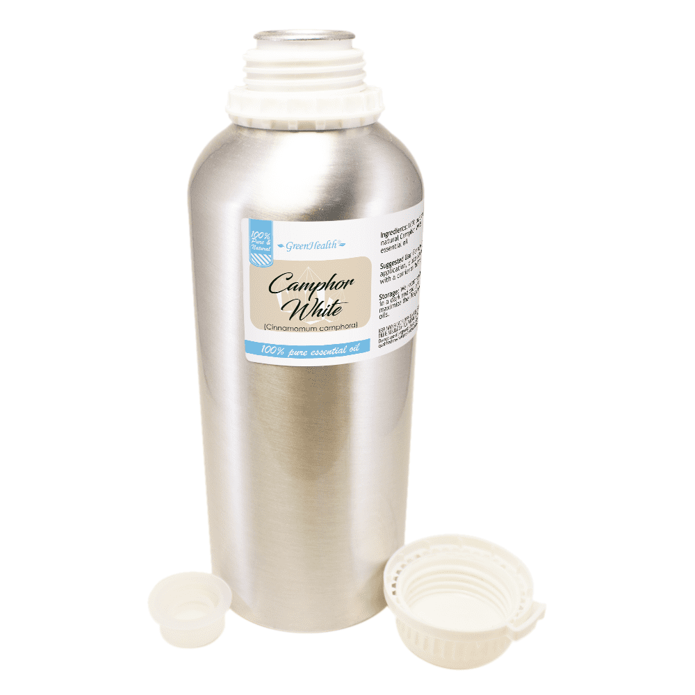 Camphor White Essential Oil 32 fl oz Aluminum Bottle w/ Cap