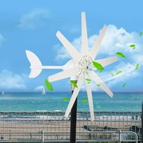 ZHON Wind Generator Kit , 500 RPM 400W Wind Turbine Kit, 24V Wind Power Generator with 8 Blades Auto Adjust Windward Direction Suitable for Terrace, Marine, Motor Home, Chalet, Boat